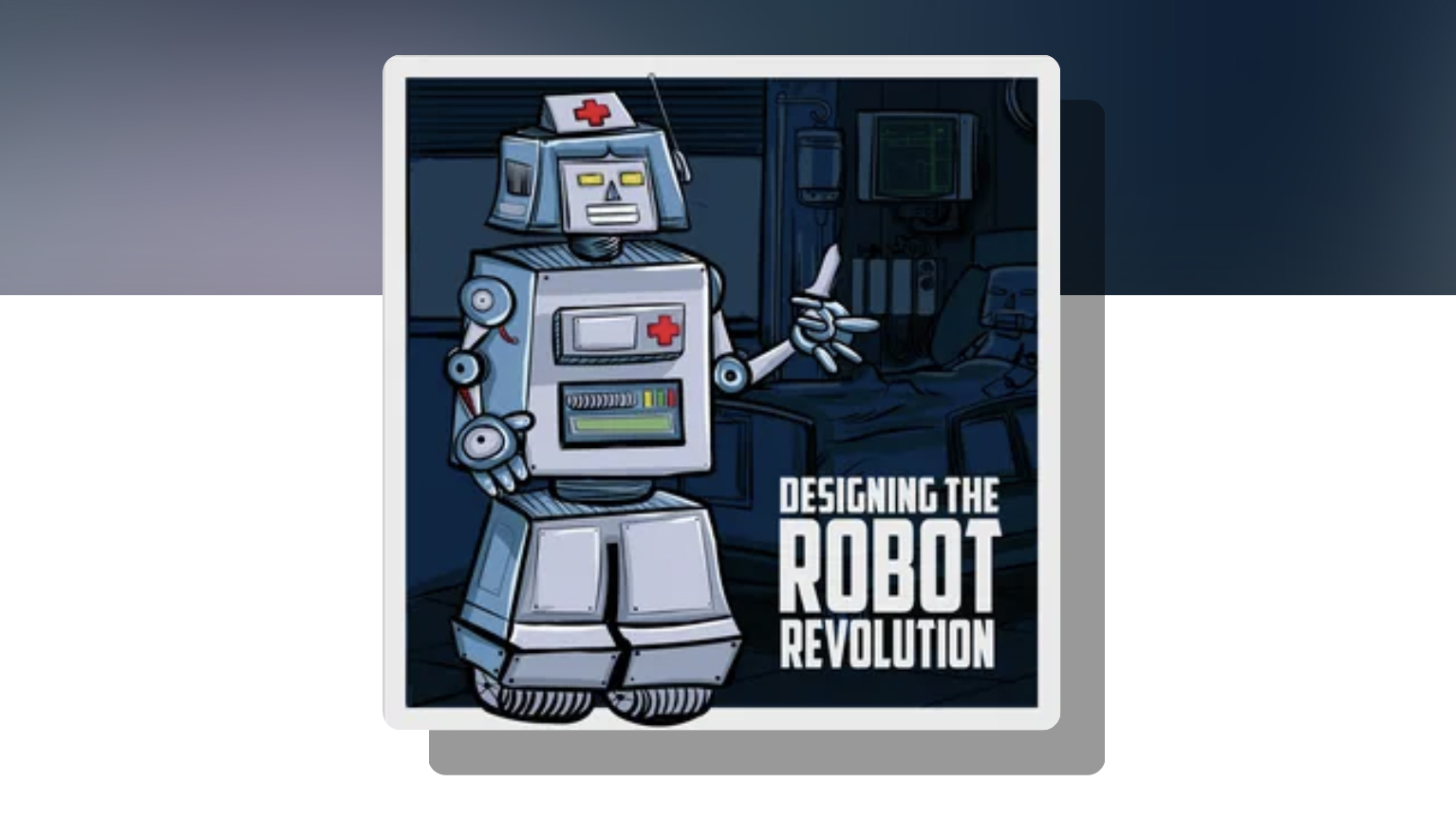 Podcast cover image with robot